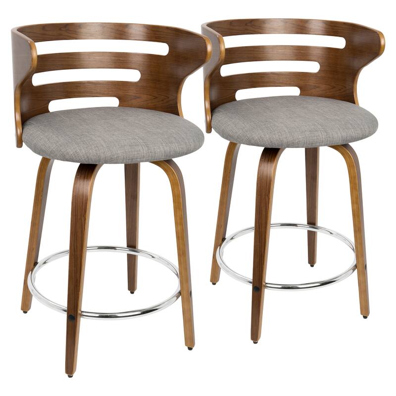 Carson Carrington Cranagh 24" Upholstered Counter Stools (Set of 2